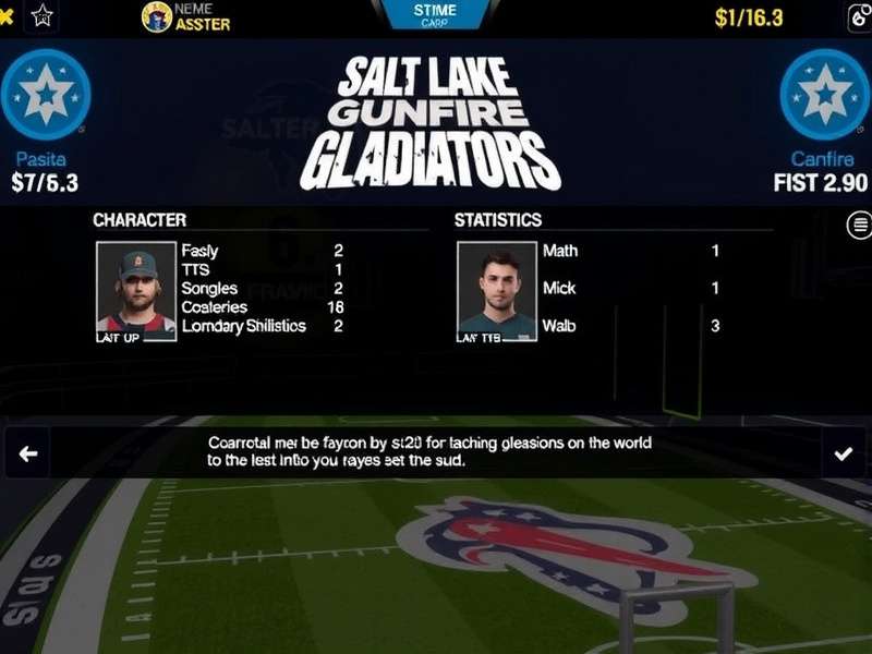 Salt Lake Gunfire Gladiators Game Statistics