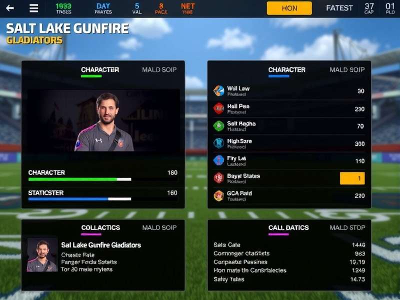Salt Lake Gunfire Gladiators Character Selection